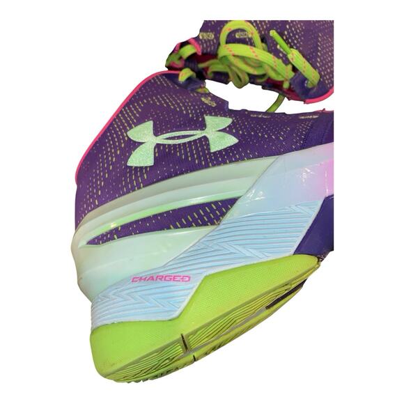 Under Armour Curry 2 Northern Lights Men’s Sz 11.5 US Green Pink Blue - Picture 7 of 12